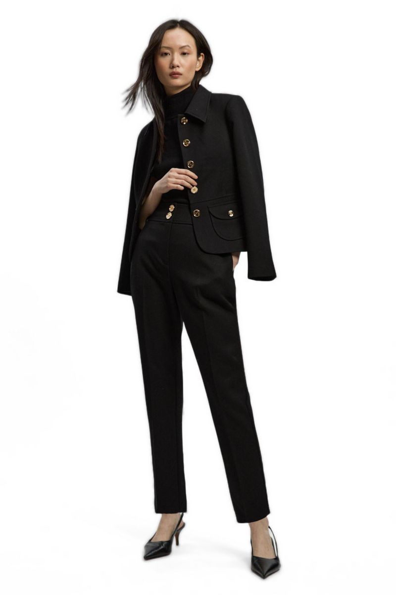 Women's Textured Stretch Straight Leg Trouser