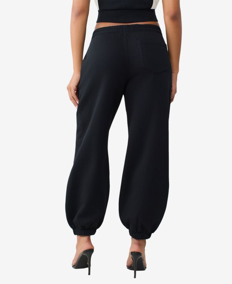 Women's Contrast-Paneled Baggy Joggers