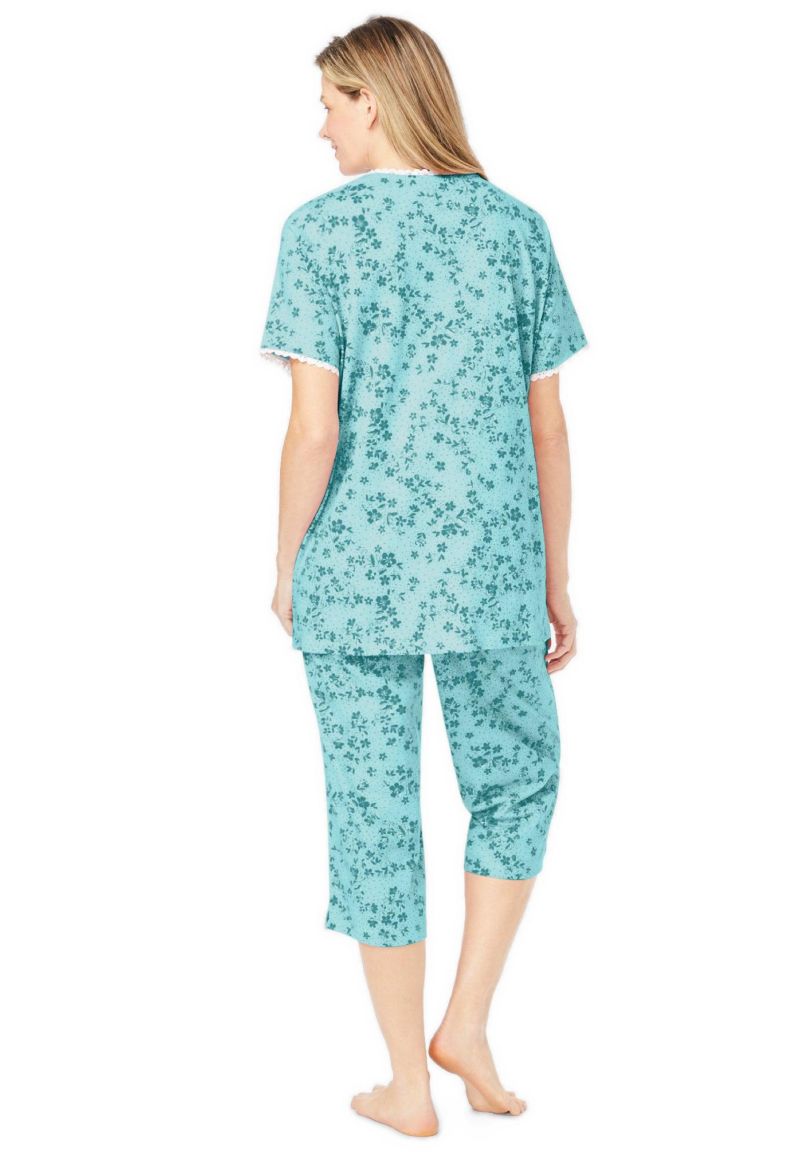Women's Only Necessities 2-Piece Pintuck Tee and Capri Sleep Set