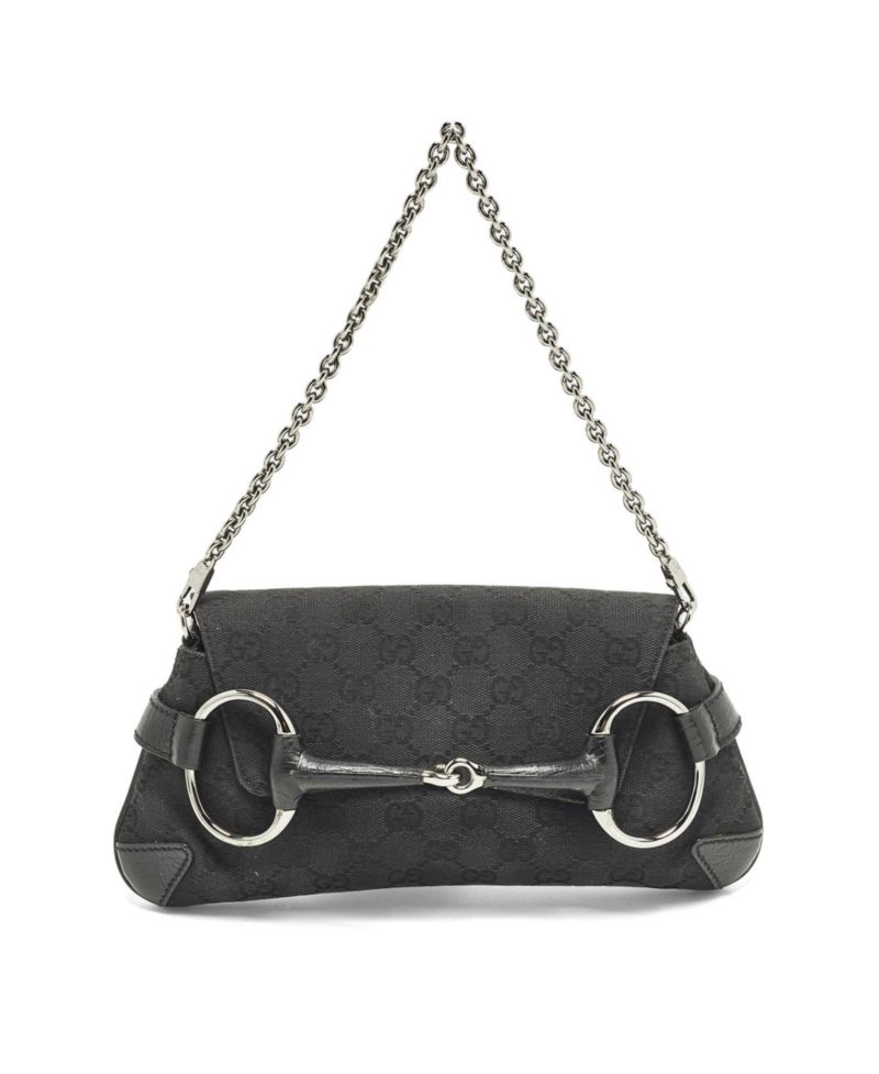 Women's Horsebit Chain-Strap Clutch