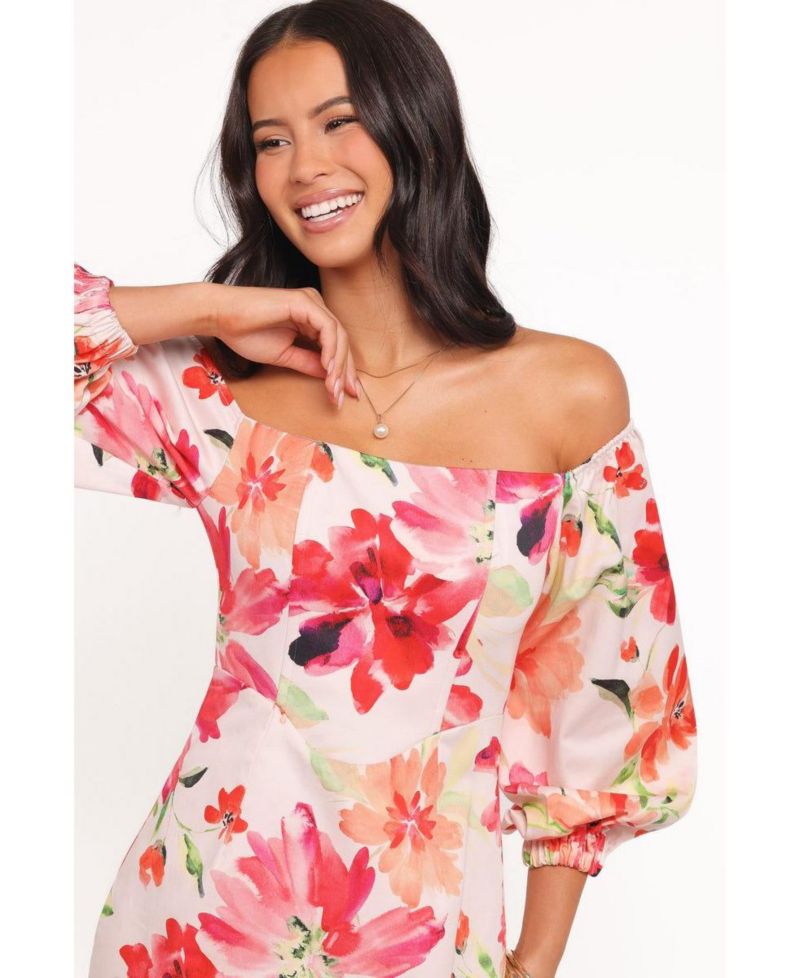 Women's Annette Floral 3/4-Sleeve Mini Dress