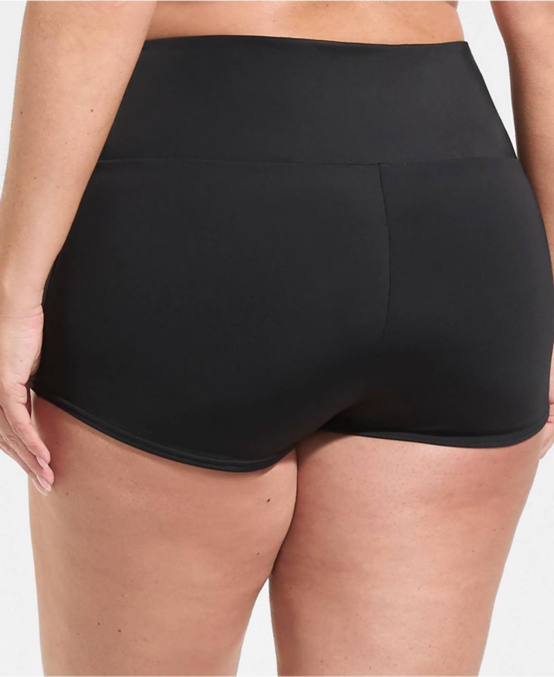 Plus Size Tugless High Waisted Swim Boy Shorts
