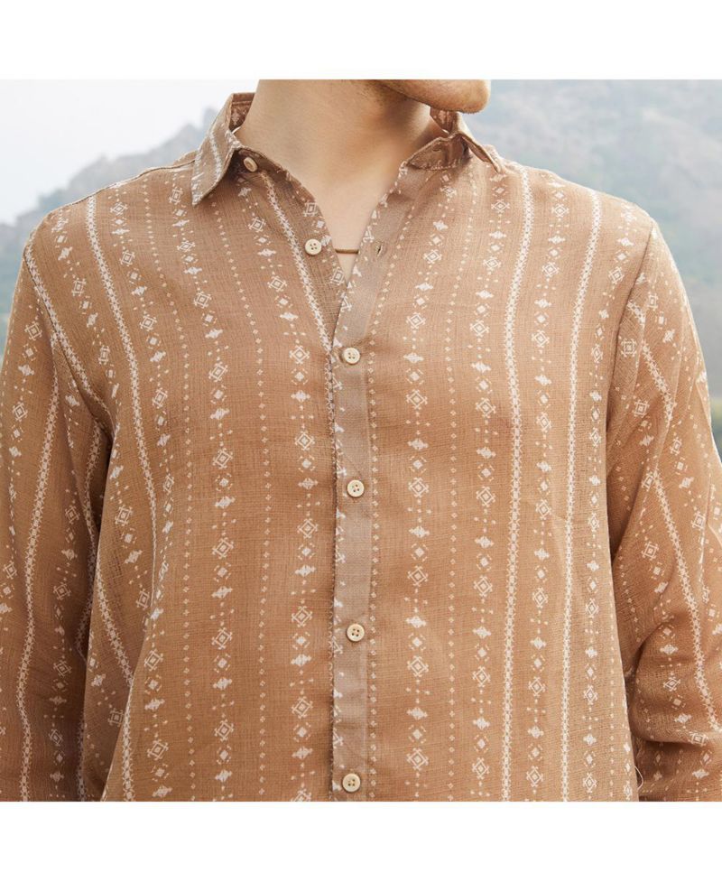 Men's Ethnic Imprint Shirt