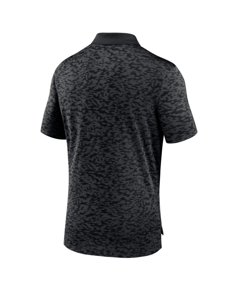 Men's Black Cleveland Browns Pique Fashion Performance Polo Shirt