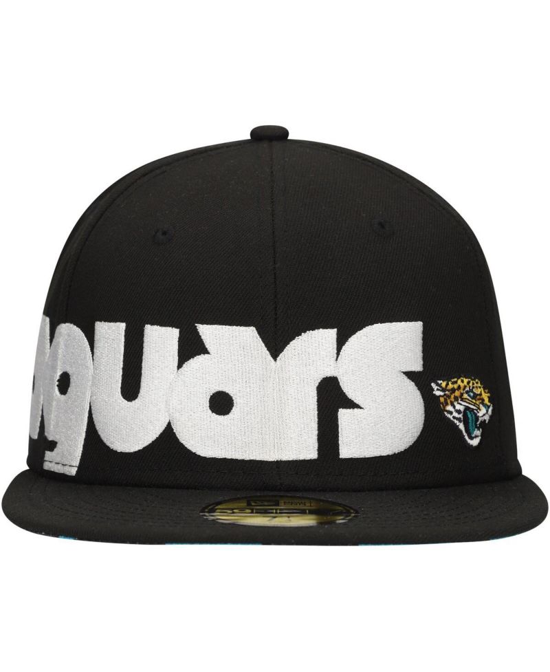 Men's Black Jacksonville Jaguars Checkered Undervisor 59FIFTY Fitted Hat