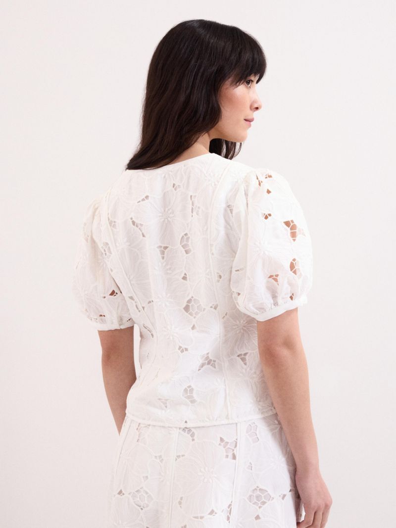 Women's Marina V-Neck Lace Blouse