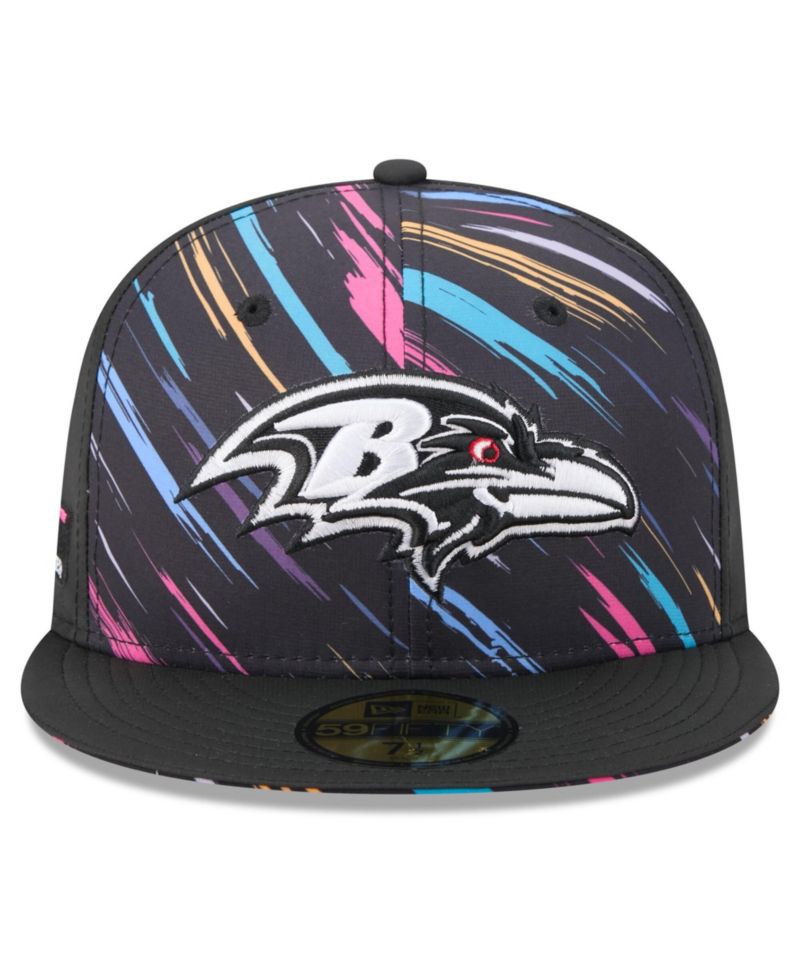 Men's Black Baltimore Ravens 2026 NFL Cruical Catch 59FIFTY Fitted Hat
