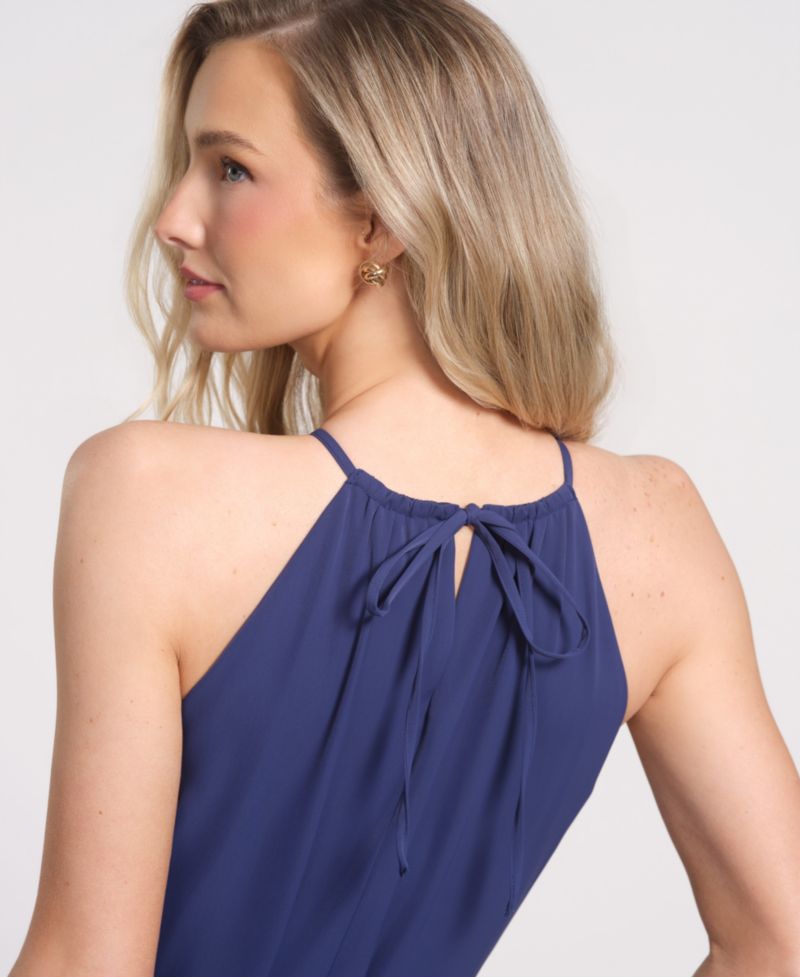 Women's Sleeveless Halter Neck Maxi Dress