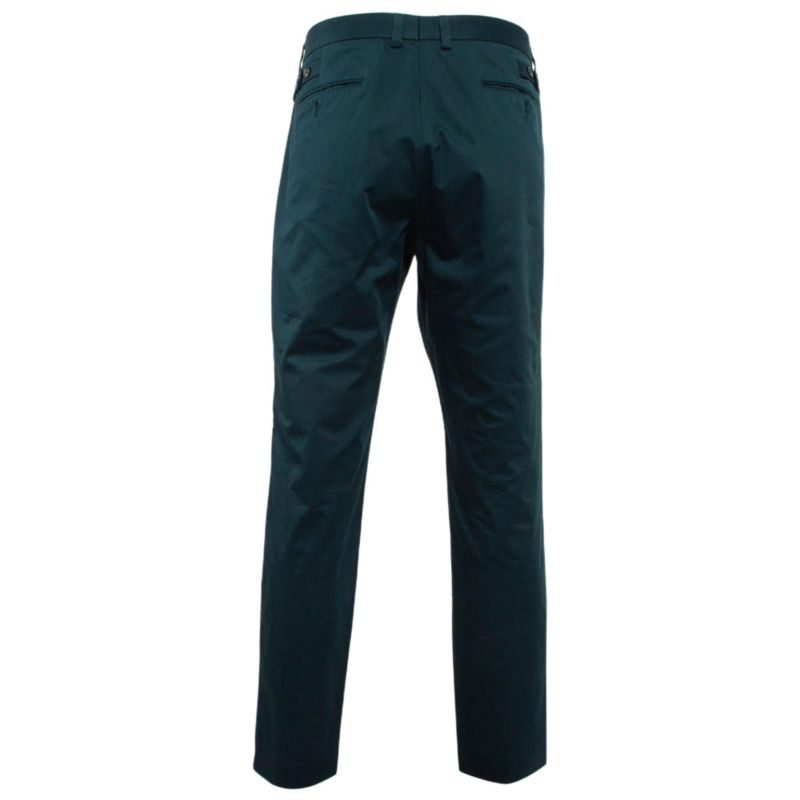 Men's Green Cotton Formal Trousers
