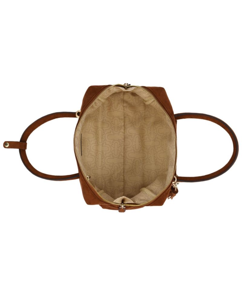 Logo Lock Top Handle Adjustable Crossbody Bag