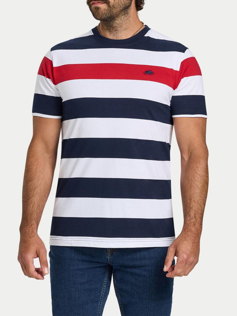 Men's Contrast Chest Stripe T-Shirt