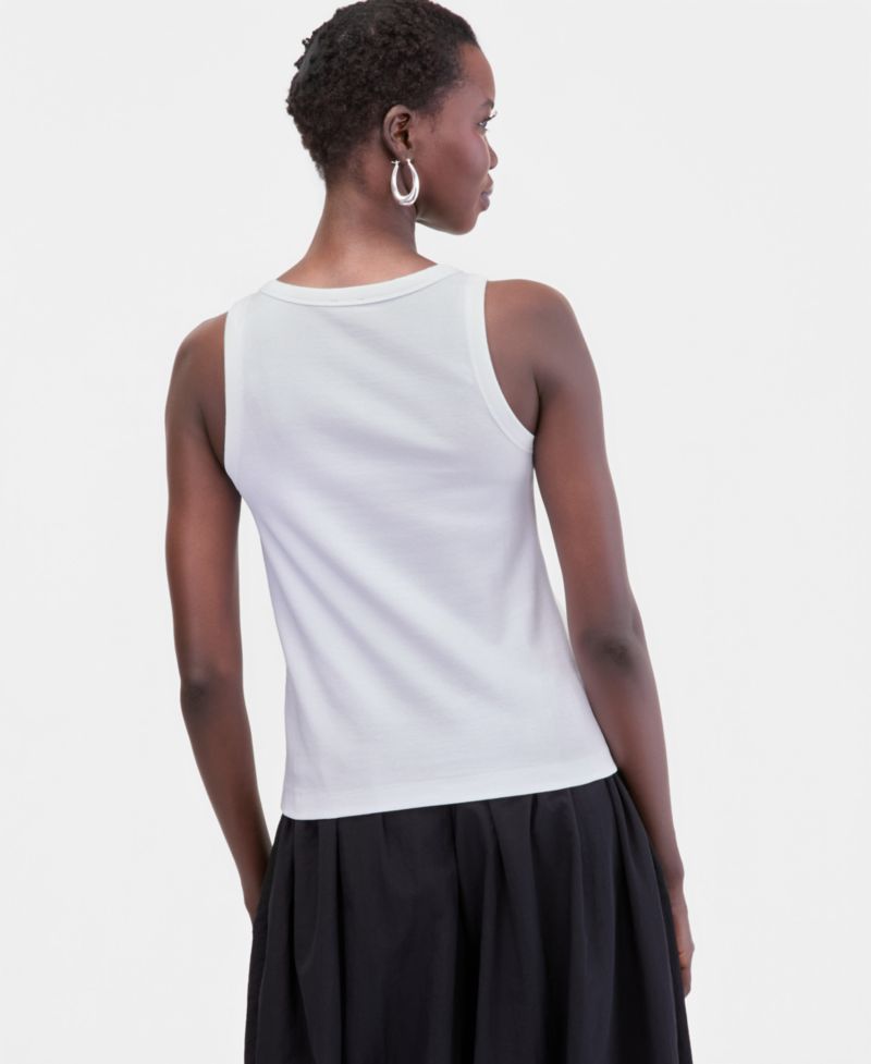 Women's Lace-Trim Ribbed Tank