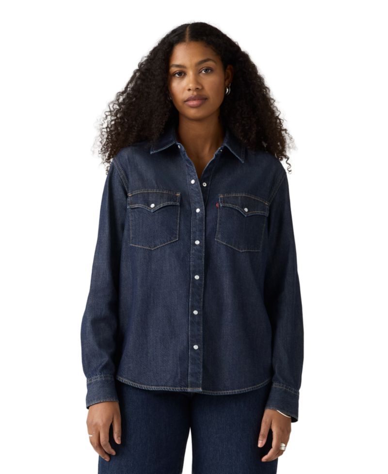 Women's Evans Relaxed Western Long-Sleeve Denim Shirt