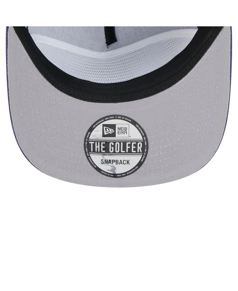 Men's Purple Phoenix Suns Oversized Puff Print Logo Golfer Snapback Hat