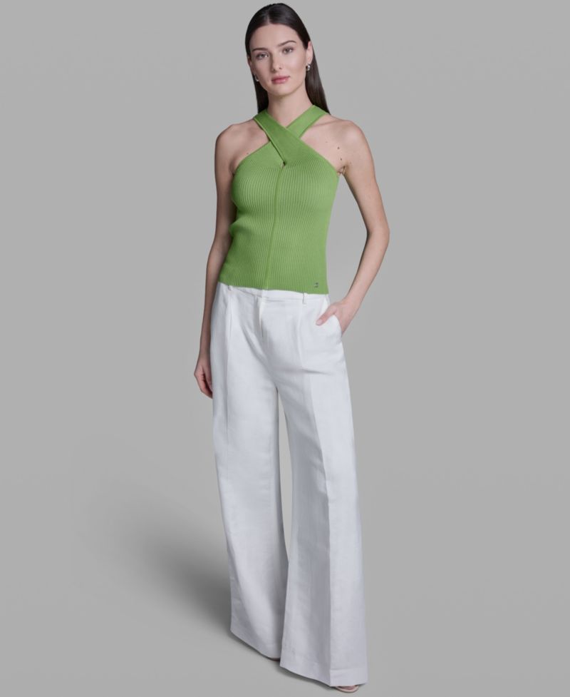Women's Halter Neck Sleeveless Tank Top