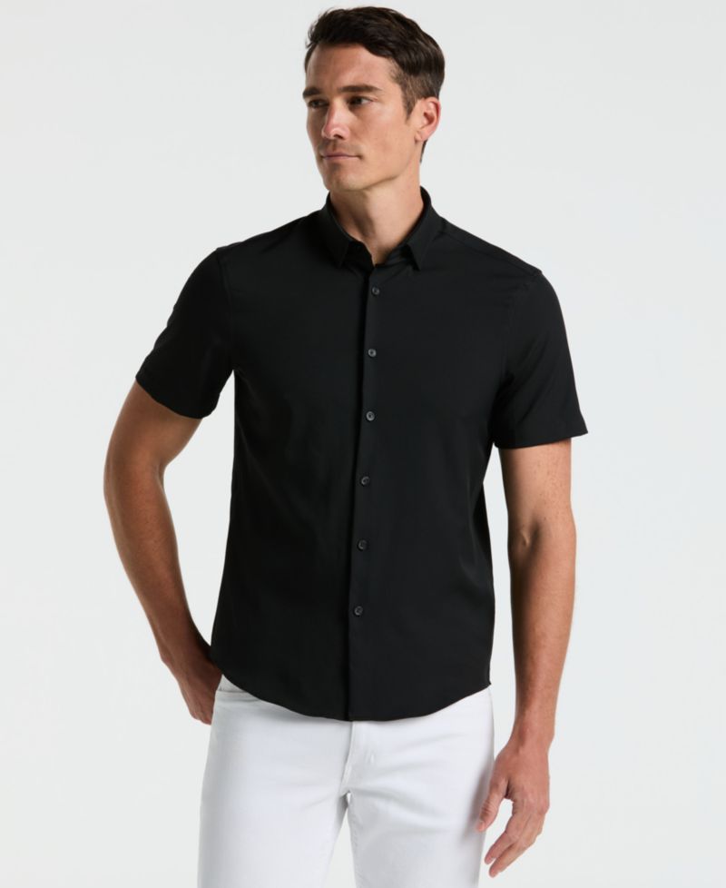 Men's Short-Sleeve Solid Shirt