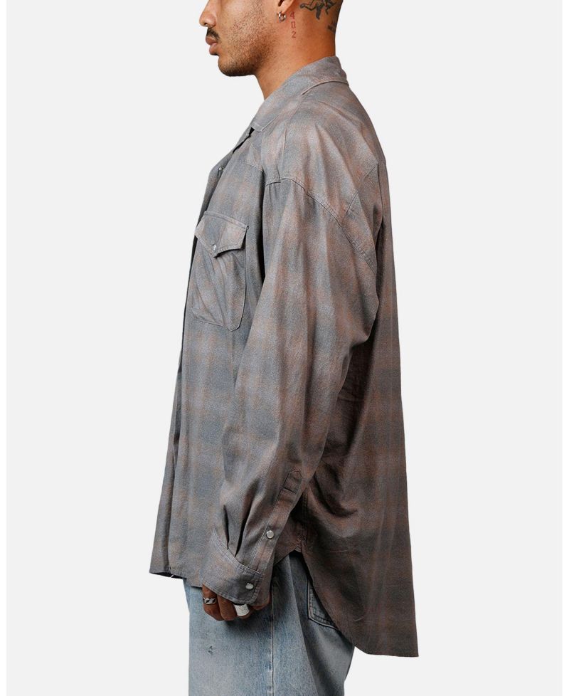 Men's Mem's Faded Print Flannel Shirt
