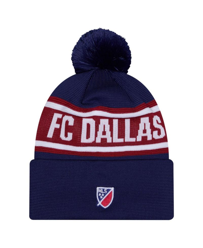 Men's Navy FC Dallas 2026 Jersey Hook Cuffed Pom Knit Hat
