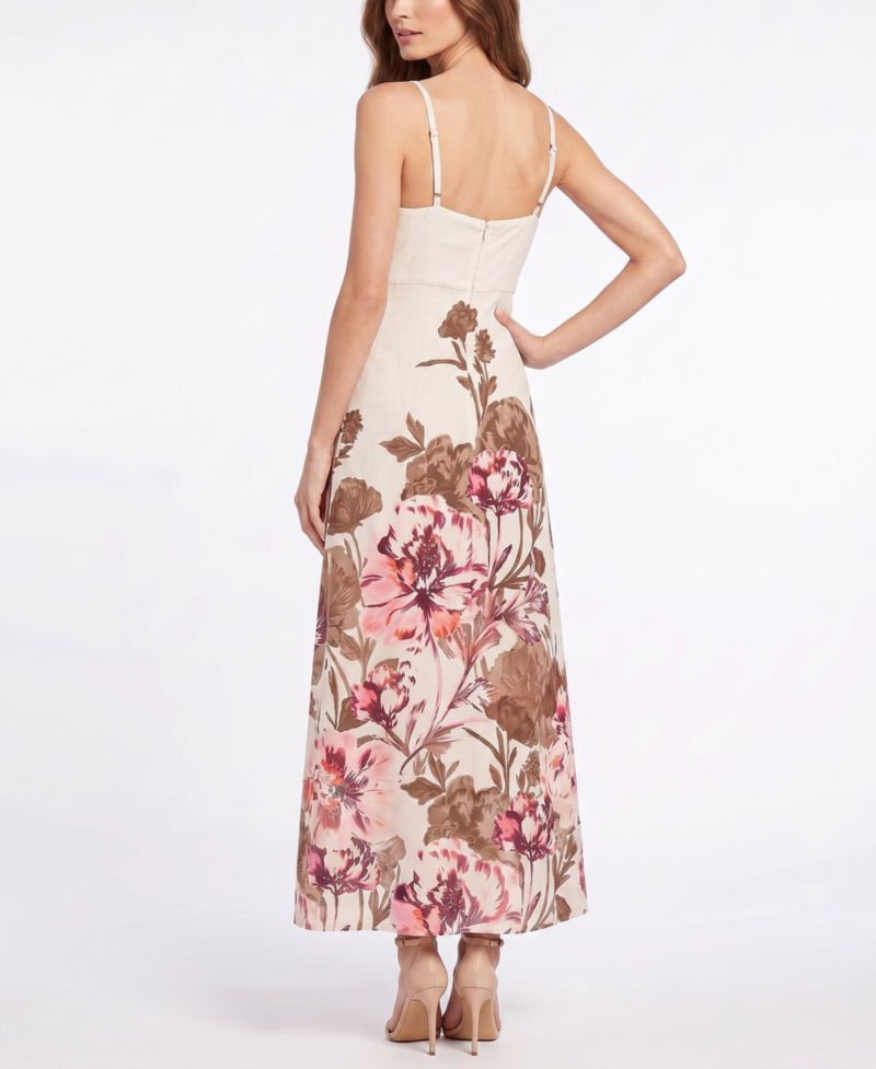 Women's Floral Sweetheart Midi Dress