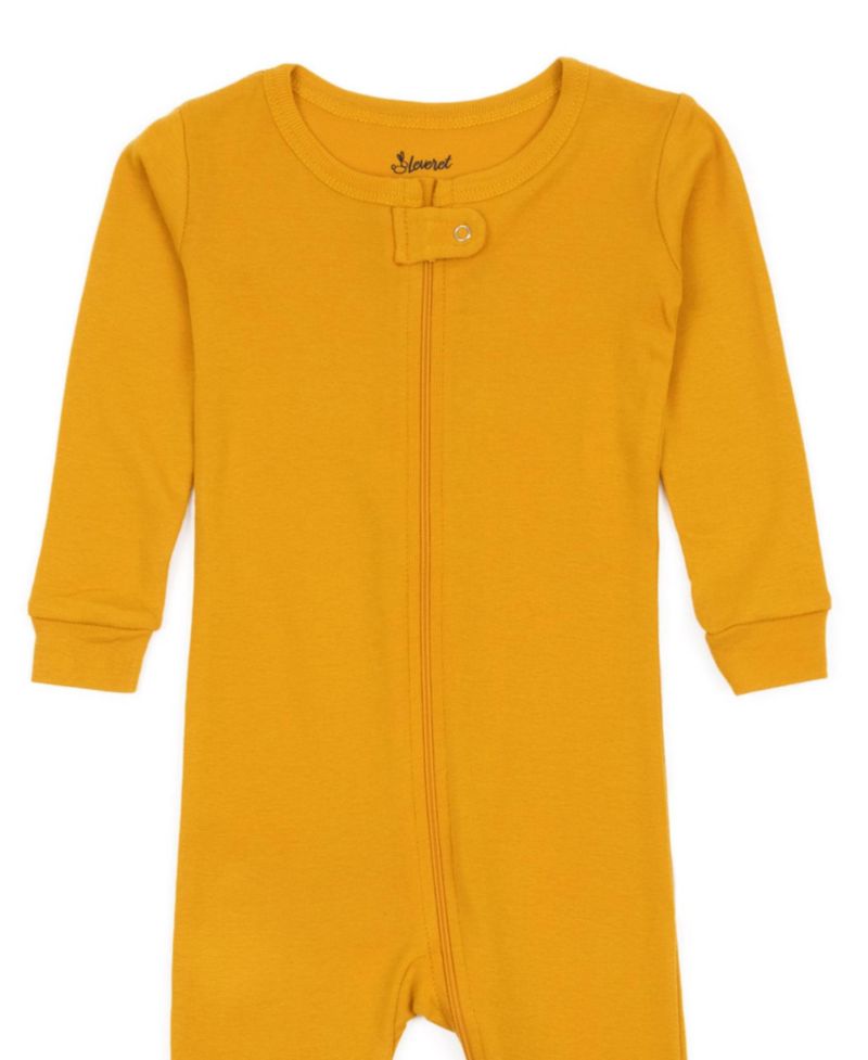 Toddler Matching Family One Piece Footed Cotton Long Sleeve Solid Color Pajamas 2T-5T