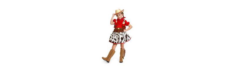 Cowgirl Skirt, Vest & Bandana Costume Set - Girls Kids