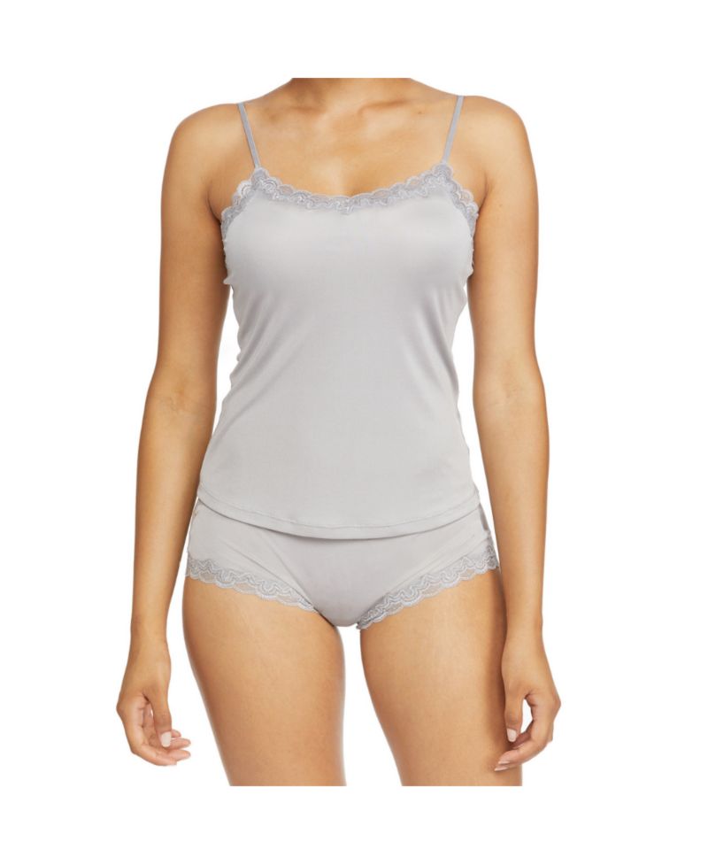 Women's Soft Silk Lace-Trim Camisole