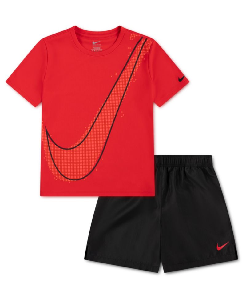 Boys' 2T-7 Dri-FIT Crewneck T-Shirt and Woven Shorts, 2-Piece Set