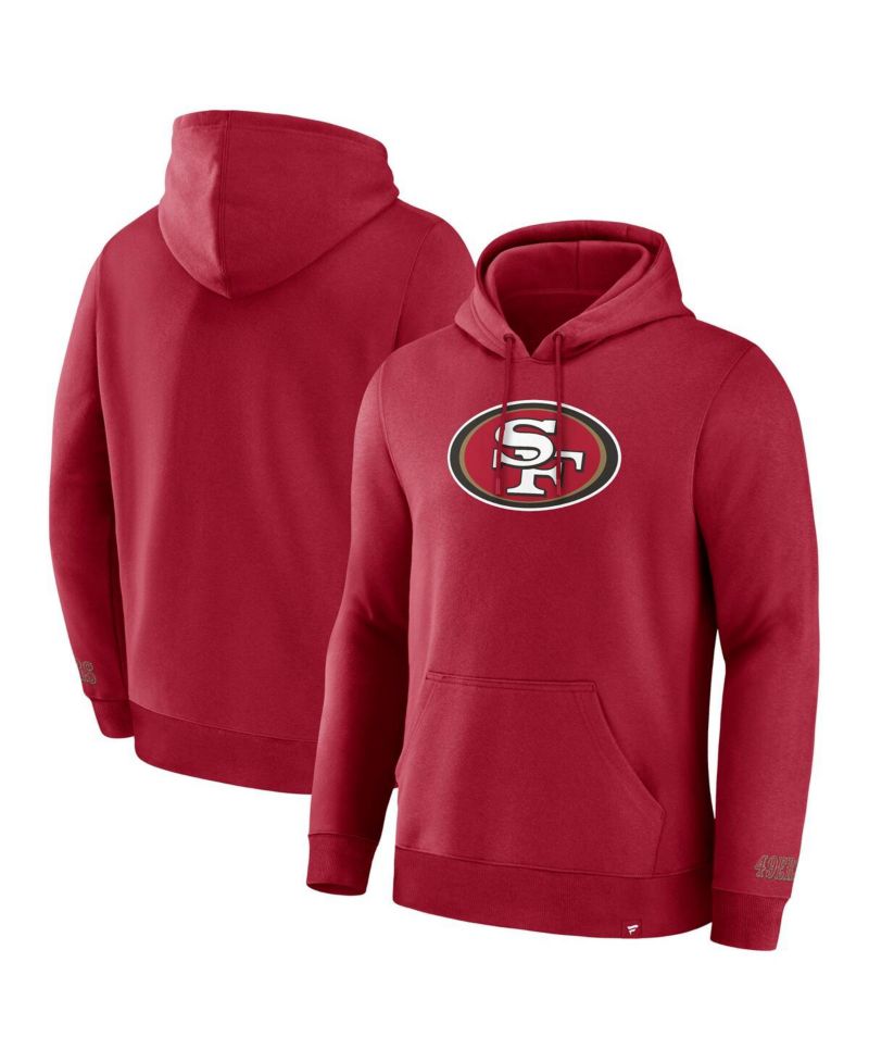 Men's Scarlet San Francisco 49ers Legacy Fleece Pullover Hoodie