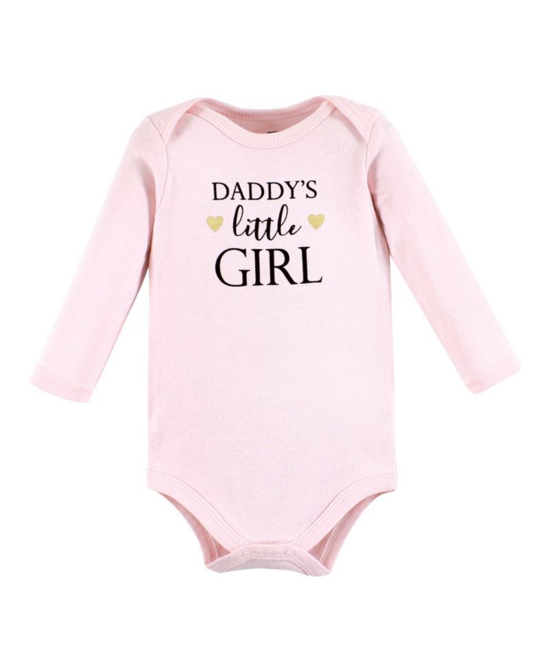 Baby Girls Hudson Cotton Long-Sleeve Bodysuits 5-Pack