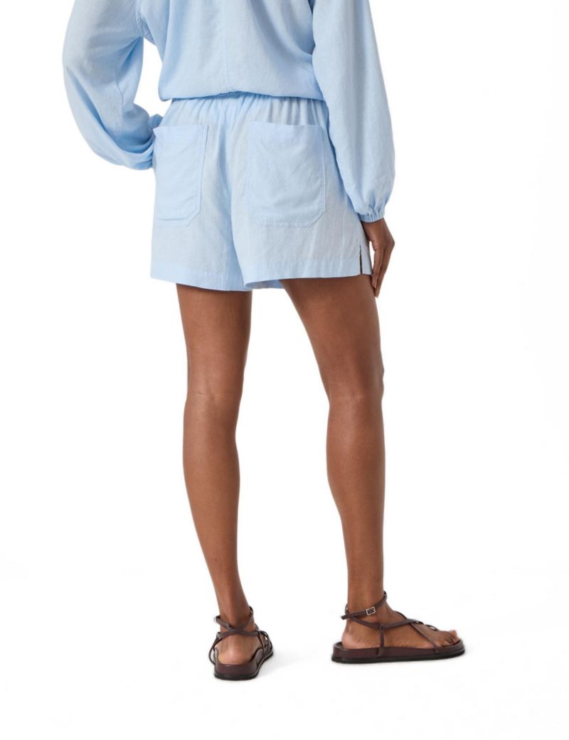 Women's Ernie Gathered Linen Beach Short