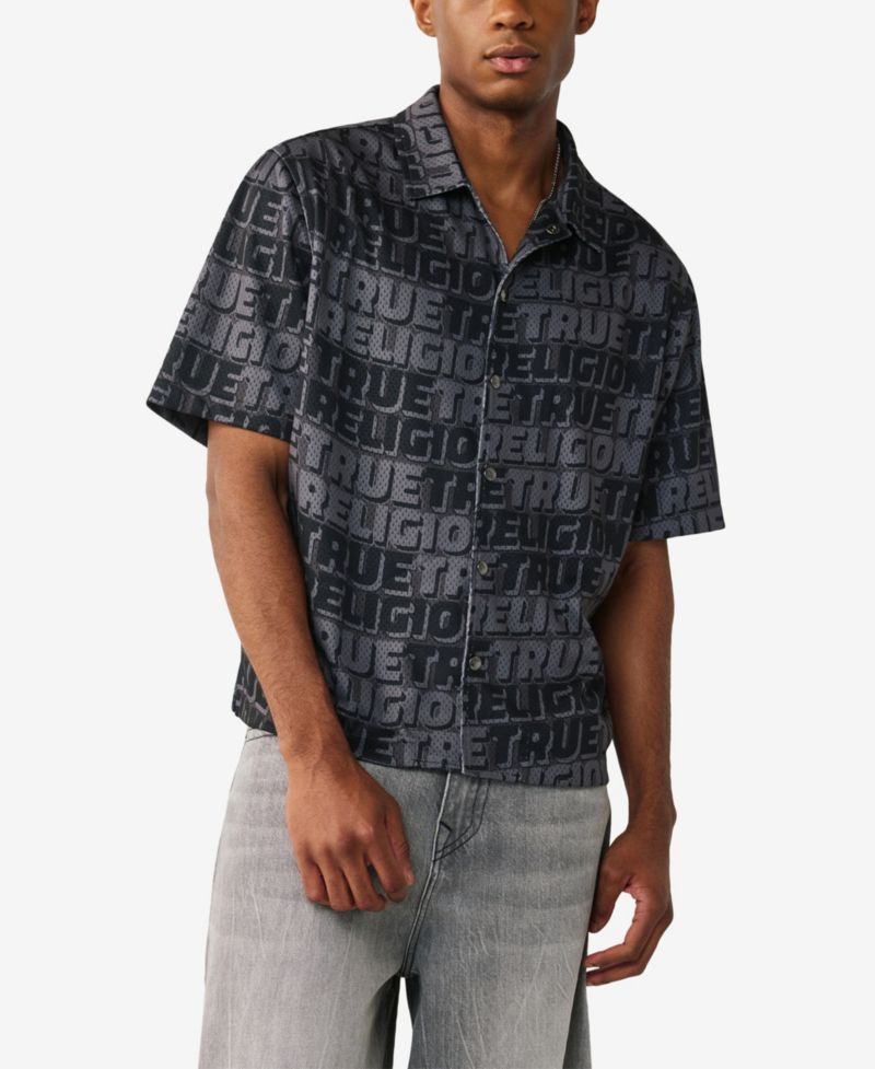 Men's Short-Sleeve Mesh Logo Shirt