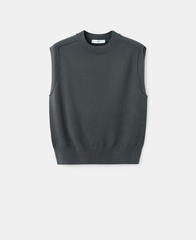 Women's Seam Detail Knitted Sweater Vest