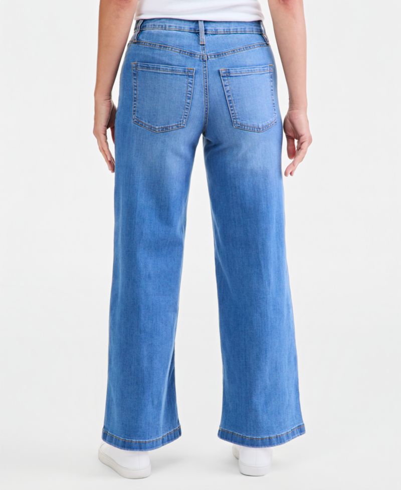 Petite High-Rise Wide-Leg Jeans