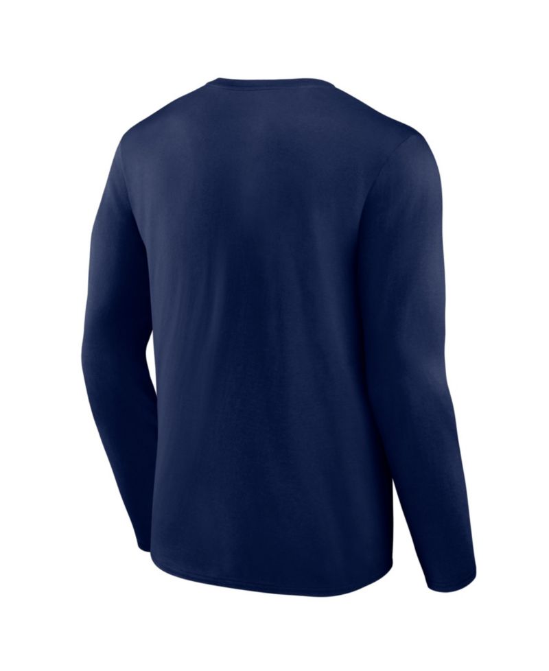 Men's Navy Atlanta Braves Heart & Soul Long Sleeve T-Shirt