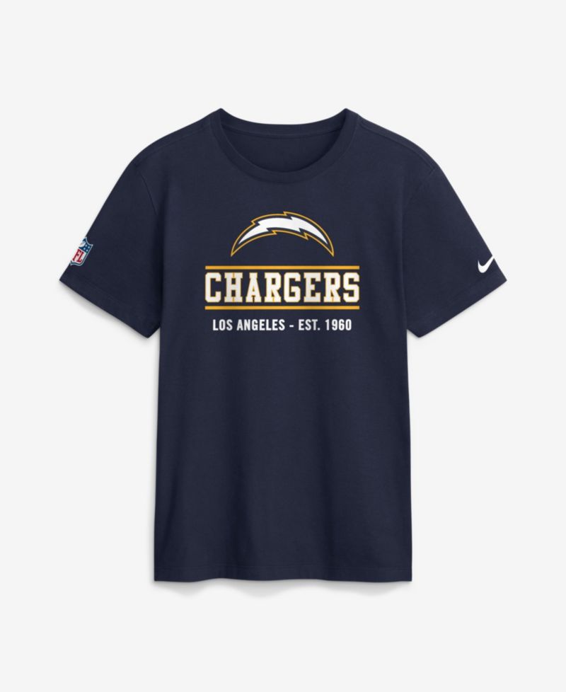 Men's Los Angeles Chargers Sideline Alternate Final Sprint Crewneck T-Shirt