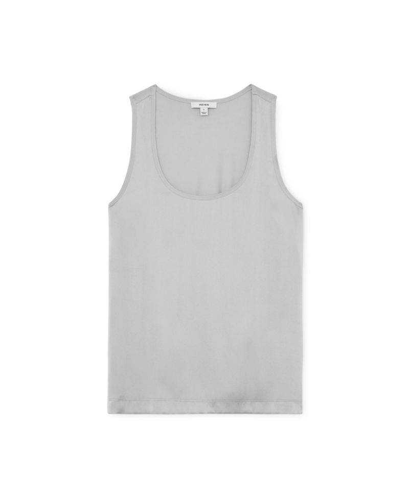 Women's Ruby Sleeveless Scoop-Neck Silk-Front Cami Top