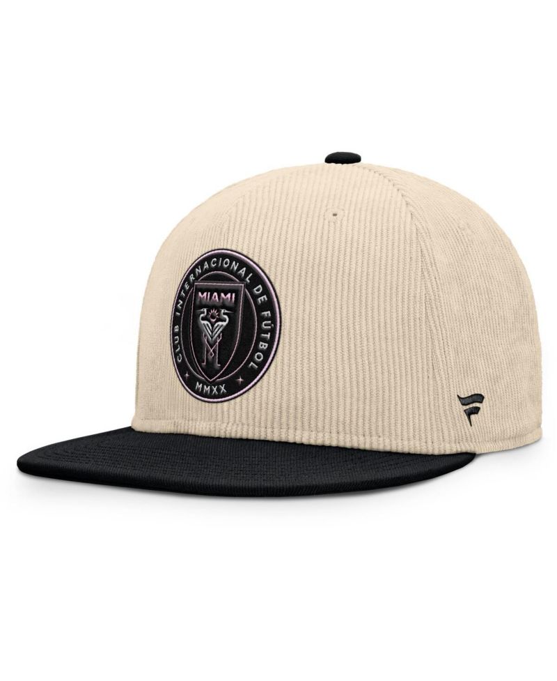 Men's Cream Inter Miami CF Tempo Corduroy Snapback Hat