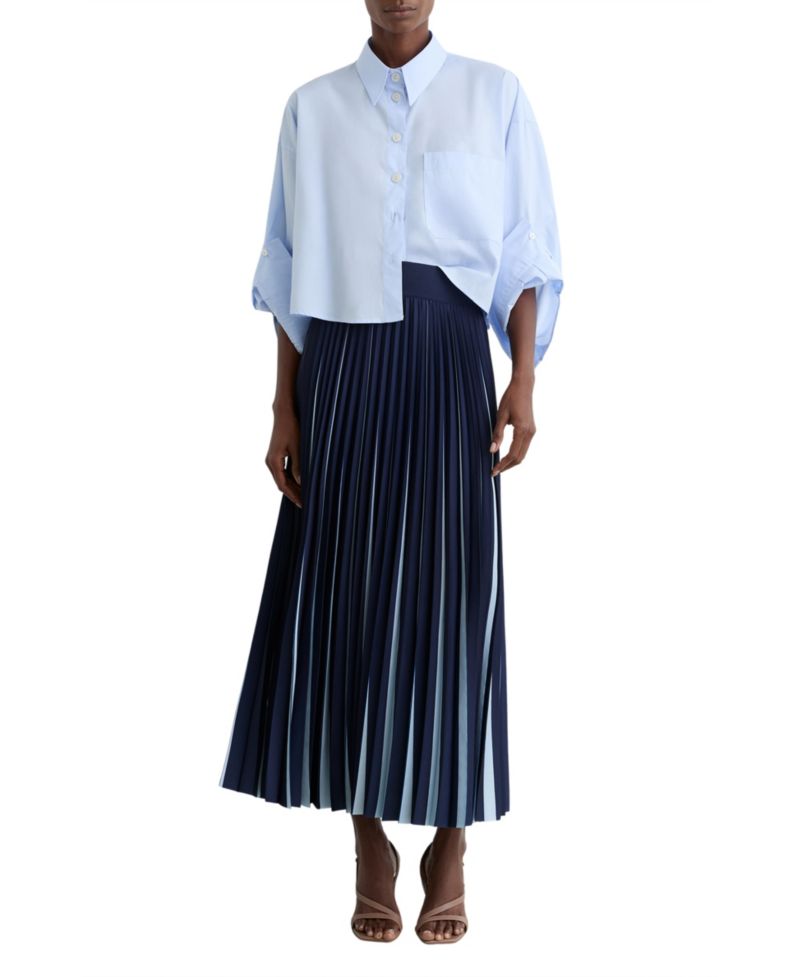 Women's Serena Contrast Pleated Midi Skirt