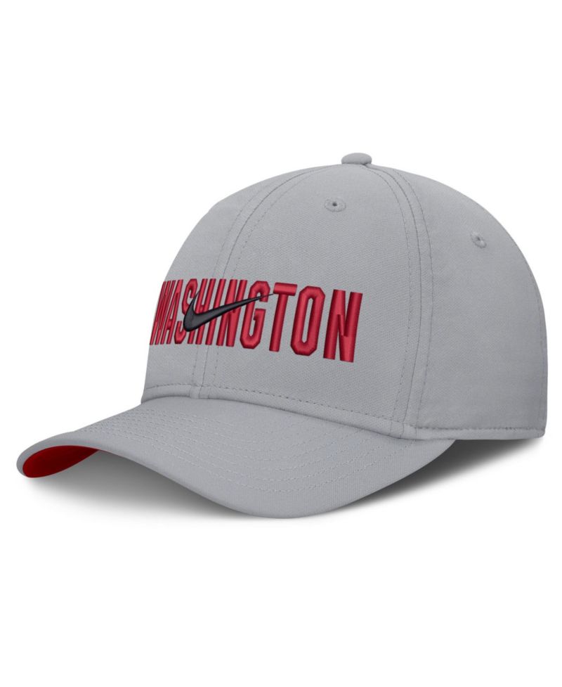 Men's Gray Washington Nationals Primetime Rise Dri-FIT Flex Hat