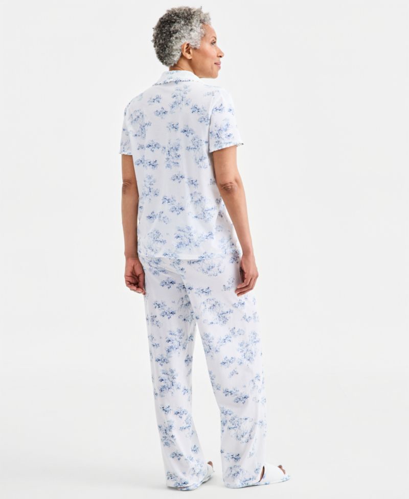 Women's Cotton Printed Short-Sleeve Pajama Set