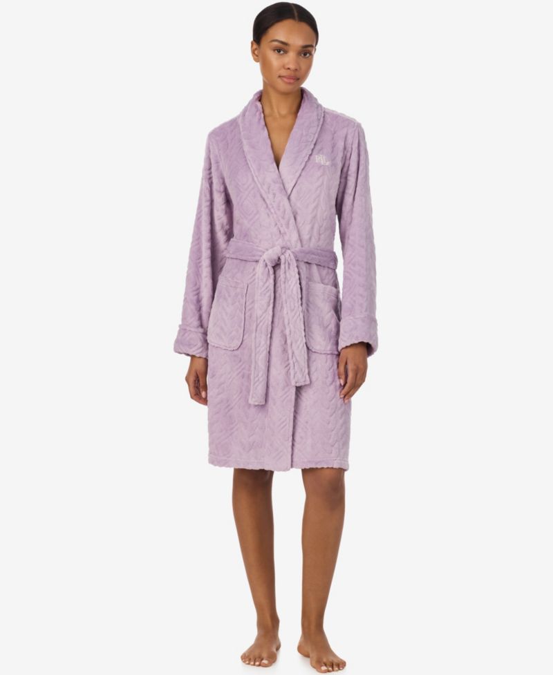 Women's Self-Tie Belt Short Robes