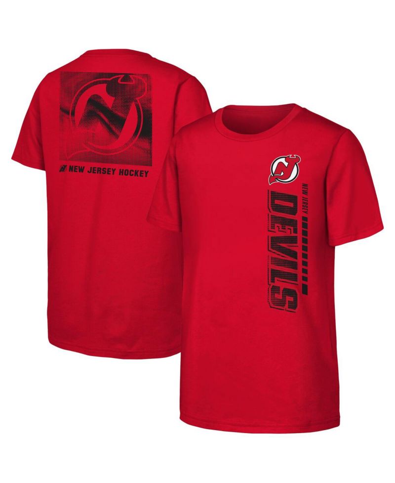 Big Boys and Girls Red New Jersey Devils Atmosphere T-Shirt