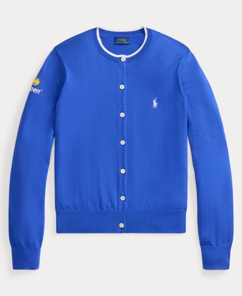 Women's US Open Crew Neck Long-Sleeve Cardigan Sweater