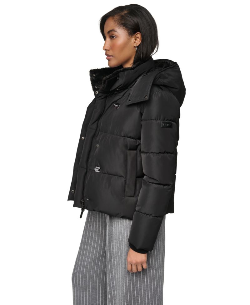 Women's Short Toggle Stand Collar Puffer Coat