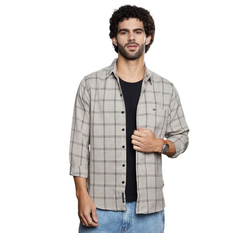 Men's Coin Grey BiGraph-Check Shirt