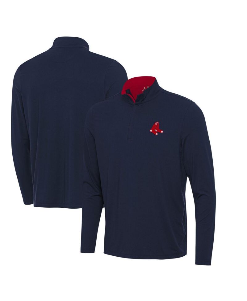 Men's Navy Boston Red Sox Content Quarter-Zip Sweatshirt