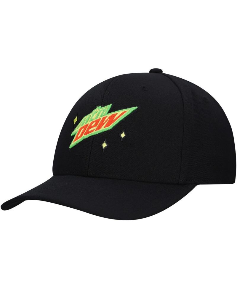 Men's Black Mountain Dew The Dew Neon Adjustable Hat