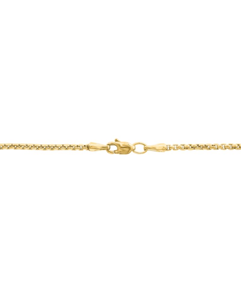 EFFY® Men's Black Spinel Square Cross 22" Pendant Necklace (3/4 ct. t.w.) in Gold-Plated Sterling Silver