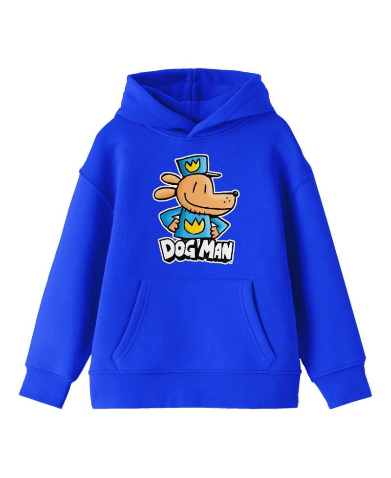 Character Posing Youth Royal Blue Long Sleeve Hooded Sweatshirt-XL