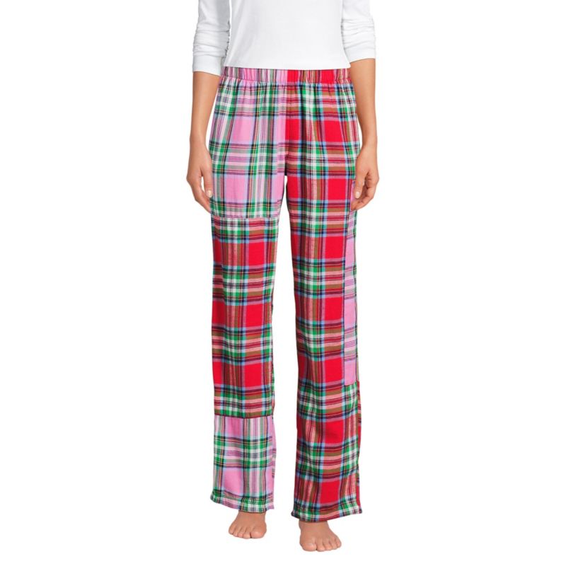 Women's Petite Flannel Patchwork Pajama Pants